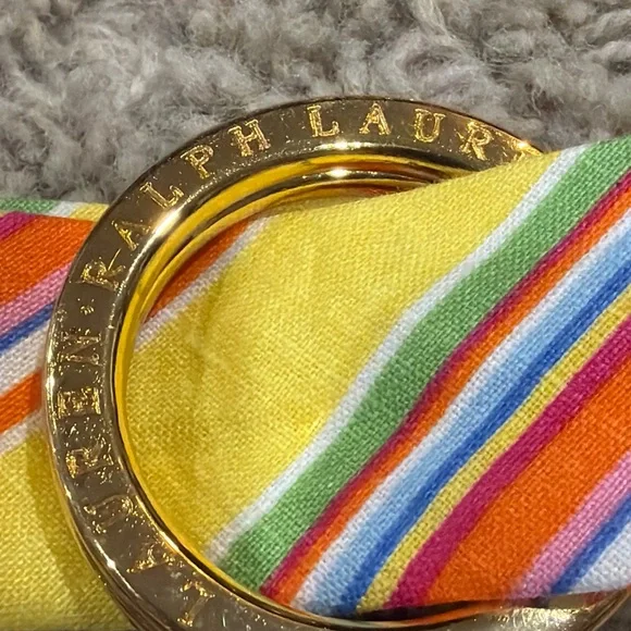 Lauren Ralph Lauren Linen Yellow Sun Dress Slacks Women’s Belt 43 1/2 Inch Long - Picture 7 of 7